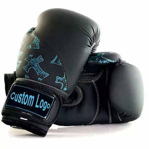 Gants de boxe MMA professionnels en cuir et polyester sur mesure de haute qualité, respirants, anti-humidité, avec fermeture auto-agrippante pour - Product Image 2