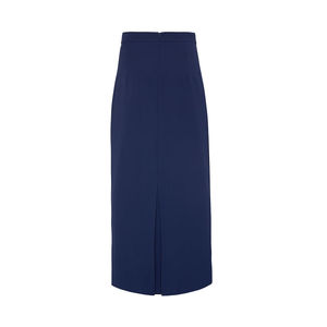 <b>Navy</b> Casual Short <b>Skirt</b>-Comfortable Breathable <b>Satin</b> Cotton Knit Fabric with Print Natural Waist Size XS for Summer - Product Image 3
