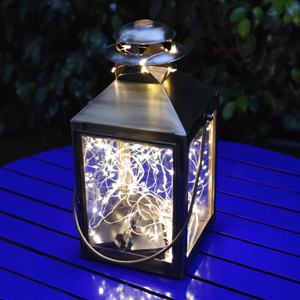 Latón antiguo Metal vidrio al aire libre Halloween candelabros linternas y tarros hecho a mano duradero decoración del hogar - Product Image 3