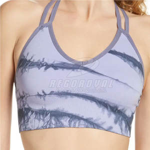 Soutien-gorge de yoga sans couture pour femmes soutien-gorge de sport rembourré léger en tissu extensible doux pour vêtements de sport - Product Image 2