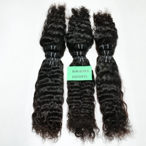 100% non transformés vierge brut indien vison cheveux ondulés cuticule aligné naturel Vendor8-32 pouces disponible faisceau de cheveux humains - Product Image 4