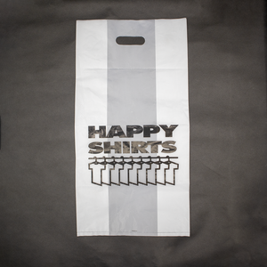 Bolsas de plástico para embalaje de ropa troqueladas reutilizables Bolsas de compras con logotipo personalizable reutilizables Haplast al por mayor - Product Image 1