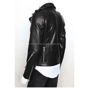 Nouvelle veste en simili cuir noir pour homme, style motard, avec fermeture éclair et col rabattable, idéale pour l'hiver - Product Image 5