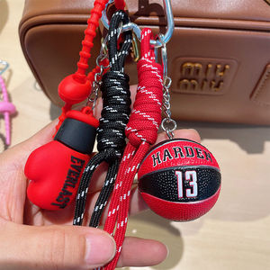 Basketball porte-clés gants de boxe corde tressée pendentif sac pendentif voiture porte-clés lanière - Product Image 5