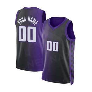 Maillot de basket-ball pour hommes en gros d'usine léger Quickdry 100% Polyester vêtements de sport respirants avec techniques imprimées - Product Image 1