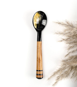 Mini cuillère à crème glacée en corne de buffle Poignée en nacre Artisanat Vaisselle en corne Prix compétitif - Product Image 5