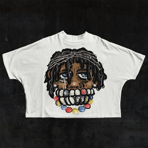 เสื้อยืดผู้ชายทรงบ็อกซี่แบบสั้น300g ทรงหลวมผ้าฝ้าย100% เทอร์รี่พิมพ์ลายดิจิตอลกราฟิกตามสั่ง - Product Image 1