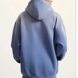 Chándal personalizado de 500GSM, Jersey pesado de retazos, sudaderas con capucha de gran tamaño para hombre, chándal desgastado con logotipo bordado lavado con ácido - Product Image 3