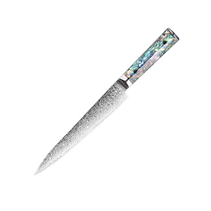 Vente en gros personnalisé Qualité supérieure OEM ODM Service Trancheuse à viande de luxe Manche en résine Damas Couteaux de cuisine Couteau à trancher de chef - Product Image 6