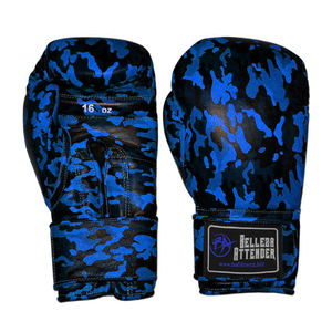 ถุงมือชกมวยแบบผูกเชือกทำจากหนังสีขาวและดำพร้อมโลโก้ออกแบบได้ตามต้องการ - Product Image 5