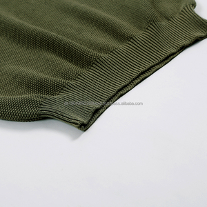 2025 Logo personnalisé kaki hommes sweats à col rond hiver sweats à capuche vierges avec méthode de tissage au crochet - Product Image 6