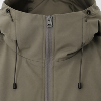 Veste coupe-vent pour homme Cbydo avec logo personnalisé, légère, surdimensionnée, à fermeture éclair intégrale, résistante au vent et à l'eau