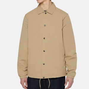 Veste coupe-vent légère à manches longues en polyester pour homme, style streetwear, avec logo personnalisé, boutonnée, imprimée, style coach - Product Image 1