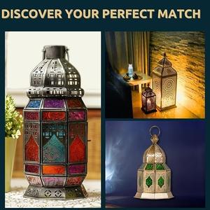 Classical Trending Large Lantern Coloured Glass Unique Style <b>For</b> Festive Parties and Other Occasions Trendy Decorative <b>Gift</b> idea - Product Image 5