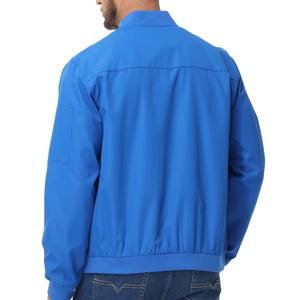Chaqueta Bomber de Invierno para Hombre, Diseño Vintage, Patrón Sólido, Cálida, Lana/Poliéster, Cierre de Cremallera, Cuello Mao, Diseño Geométrico, Tinte Liso - Product Image 6