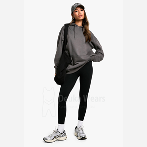Sudaderas con capucha con serigrafía personalizada de bajo precio para mujer hechas de forro polar de algodón con ropa de calle personalizada con estampado de alta calidad - Product Image 3