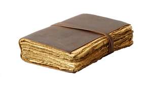 Carnet de croquis vintage fait main en cuir pleine fleur A5 avec logo personnalisé, couverture rigide en coton, fermeture à sangle, cadeau haut de gamme - Product Image 6