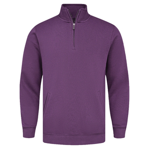 Sudadera de cuello alto con media cremallera para hombre, de talla grande Sudadera con capucha y hombros caídos, chándal en blanco para hombre, ropa de calle informal, OEM de invierno - Product Image 4