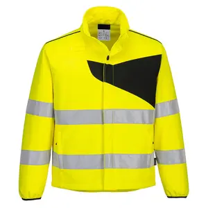 Iş giysisi Hi Viz yüksek görünürlük Softshell ceket polar iç su geçirmez rüzgar kesici inşaat güvenlik erkek giyim ceket