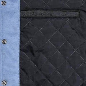 Vestes en laine pour hommes de style universitaire OEM, col montant, style streetwear, bombardier universitaire, fabrication directe, hiver - Product Image 2