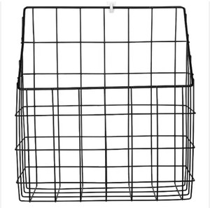 <b>Black</b> Square Shaped Metal Iron <b>Wire</b> Mesh Storage <b>Basket</b> - Product Image 3