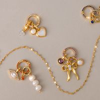 Serpent arc perle amour 12 pierre de naissance pendentif bricolage accessoire collier femmes 12 accessoires de pierre de naissance