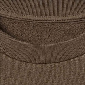 Custom Logo Embroidered 100% Cotton Winter 400gsm <b>Fleece</b> Solid Color Men Regular Fit Crew Neck <b>Sweatshirts</b> - Product Image 6