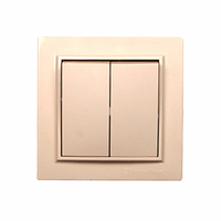 Interruptor de Pared de 2 Módulos y 1 Vía, 220V, IP22, 16A, Interruptor de Luz Eléctrico de Plástico ABS para Uso Doméstico, Estándar EU/UK/US, Alta Calidad al por Mayor