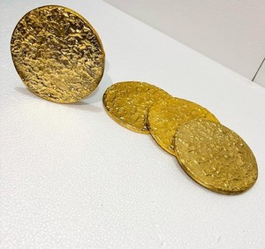 Customized Size Golden Color Aluminium Casting Coasters Top Quality Table Top Cup Tea Coasters <b>for</b> <b>Kitchen</b> Ware <b>Item</b> - Product Image 4