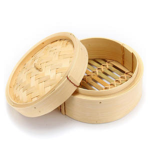 Juego de vaporeras de bambú a precio competitivo, buen precio, cesta de vaporización natural, vaporeras tradicionales para dim sum - Product Image 6