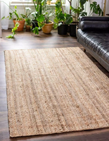 Natürliche Hanf Jute Bohemian Style Große Rechteck Geflochtene Teppiche Boho Home Decor Schlafzimmer Büro Essen Teenager Gebete Bulk
