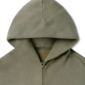 Sweats à capuche zippés de haute qualité pour hommes, basiques, en coton mélangé, épais, tendance, zippés, vêtements décontractés pour hommes, manches longues, vente en gros, OEM - Product Image 6