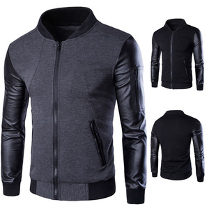 Chaqueta universitaria de béisbol para hombre, con mangas de cuero y bordado de chenilla personalizado. - Product Image 4