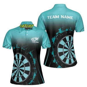 Vente en gros de t-shirts polo à séchage rapide personnalisés de grande taille vêtements de sport de conception de fléchettes de mode avec technique d'impression par sublimation - Product Image 4