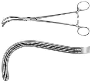 Pinza Pedicular Renal Guyon de Acero Inoxidable de 24 cm, Pinza Quirúrgica con Serrado Atraumático, Fabricante y Exportador - Product Image 2