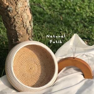 Bandeja Redonda de Concha Marina de Ratán de Lujo, Hecha a Mano, Accesorio Perfecto para el Hogar en Navidad y Estilo de Mesa - Product Image 4