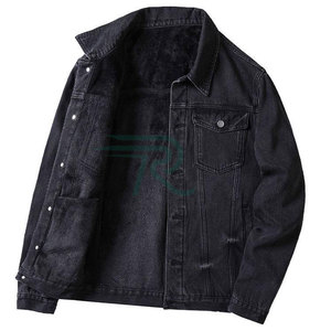 Chaqueta Vaquera Vintage para Hombre Razorts International, 100% Algodón, Transpirable, Resistente al Viento, Cierre de Botones, Color Sólido, para Otoño - Product Image 1