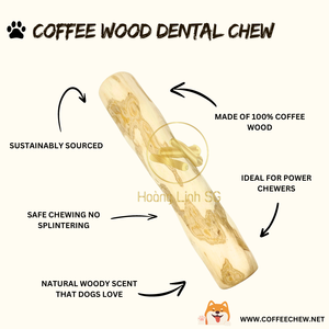Jouets à mâcher pour chiens en bois de café naturel, bâtonnets écologiques pour animaux de compagnie, robustes et résistants aux morsures, sûrs, en provenance du VIETNAM - Product Image 2