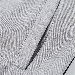 เสื้อมีฮู้ดสำหรับผู้ชายผ้าคอตตอนย้อมสีล้วนขนาดพลัสไซส์ - Product Image 5