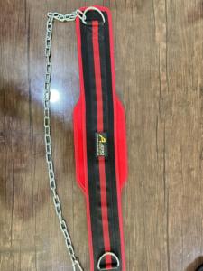 Adjustable 36-Inch Steel <b>Chain</b> Dip Belt Neoprene <b>Waist</b> Support for Gym Training Workout Chin Pull Ups Weight Lifting - Product Image 4