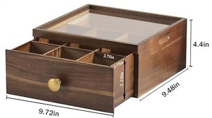 Organizador de bolsitas de té de madera de acacia más vendido de alta calidad, organizadores de té y caja de almacenamiento de regalo para ocasiones especiales de Vietnam - Product Image 5