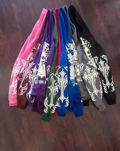 Sudaderas con capucha personalizadas Fabricación de serigrafía Vintage Streetwear Oversized Raw Hem Drop Shoulder Cropped Hoodie - Product Image 3