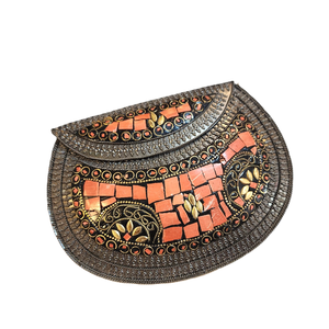 Bolso de mano de metal vendedor caliente con perla elegante y artesanías de bolso de metal elegantes del fabricante metálico - Product Image 1