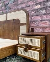 Lits King Size en bois commerciaux de style traditionnel indien vintage et antique héritage au design standard aux prix de gros