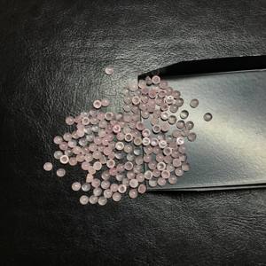 Vente en gros de quartz rose naturel calibré AAA Grade 2mm Pierre cabochon en vrac certifiée IGI Pierre précieuse rose Quartz certifié - Product Image 3