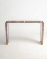 Table d'appoint de style moderne avec incrustation d'os et table basse Meubles de maison en résine pour le salon et la chambre à coucher