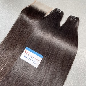 Vente en gros Extensions de cheveux Remy vietnamiennes à double trame Cheveux humains vietnamiens lisses et soyeux d'origine vietnamienne - Product Image 2