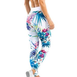 Top dames vêtements décontractés pantalons taille haute côtelé sublimé imprimé femmes Yoga Leggings haute qualité femmes Leggings - Product Image 5