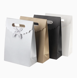 Borsa Portatile Nera di Lusso in Carta per Gioielli con Manico in Cartone Fustellato, Logo Personalizzato per <span class=keywords><strong>Artigianato</strong></span>, Shopping e Abiti - Product Image 2