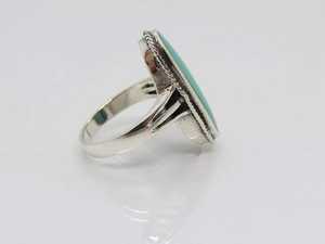 แหวนพลอยสีขาวทรงรีขนาด8สีเทอร์ควอยซ์ตั้งวงแหวนแบบยาวประดับพลอยสีขาวสวยเหมาะสำหรับเป็นของขวัญงานแต่งงานงานเลี้ยง - Product Image 2